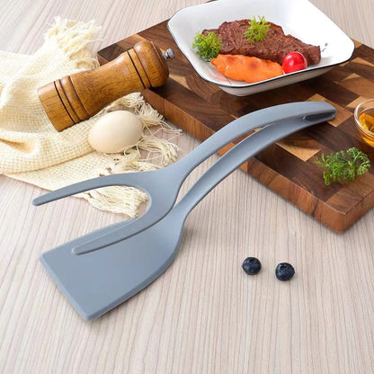 Pince Spatule 2-en-1 Grip & Flip | Polyvalente Antiadhésive